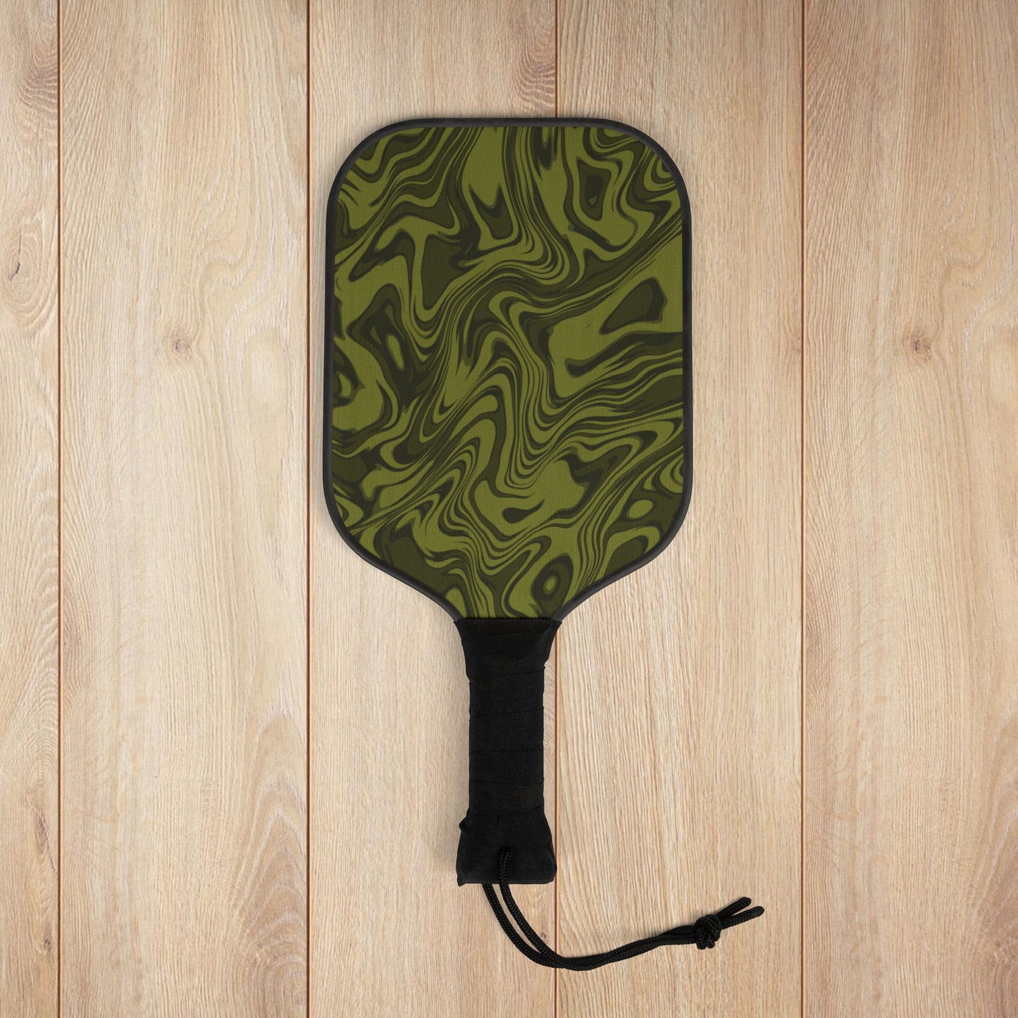 Olive Green Swirl Pickleball Paddles