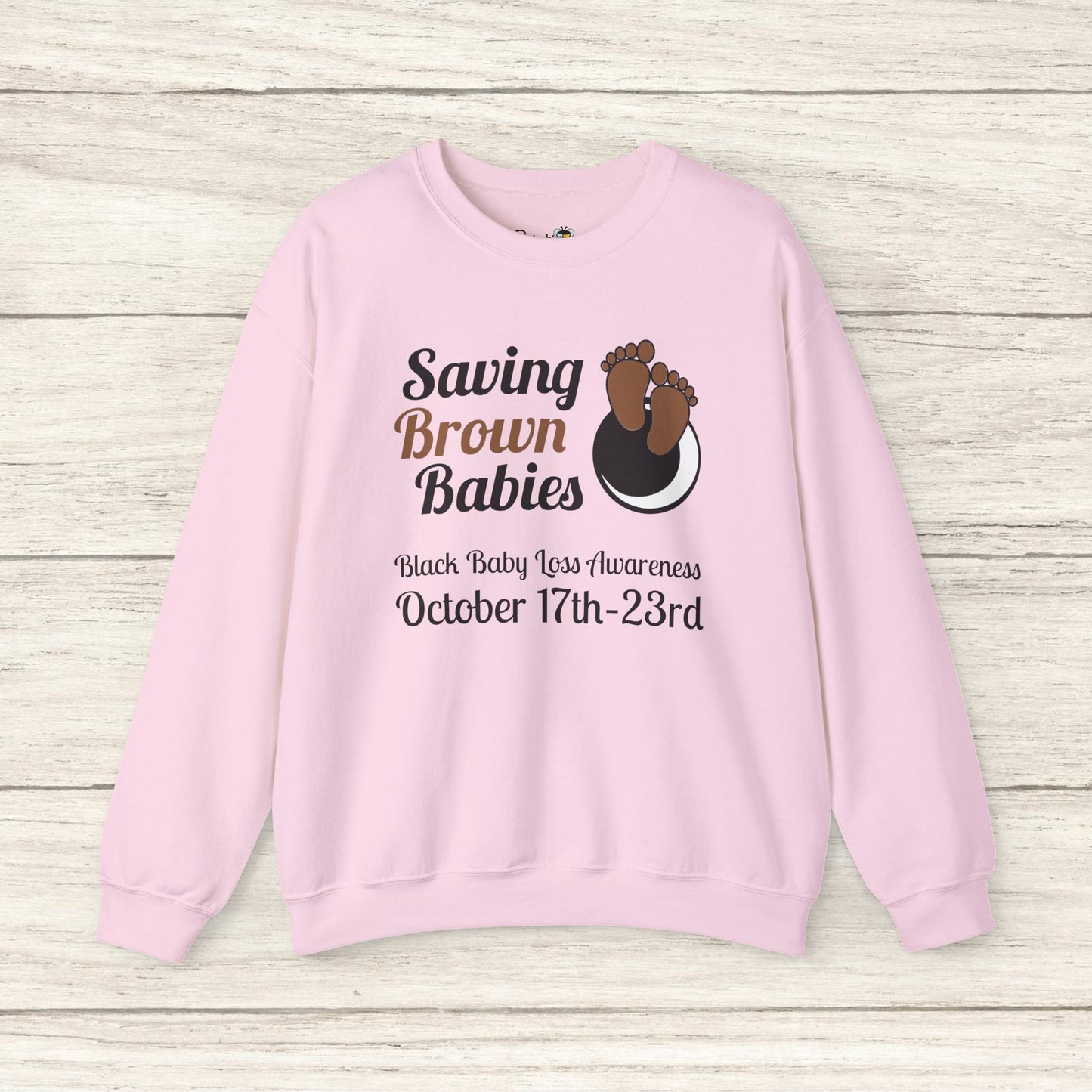 Quietly United in Loss Together Non-Profit / Saving Brown Babies Charity Crew Neck Sweatshirt, Grossesse et sensibilisation à la perte du nourrisson