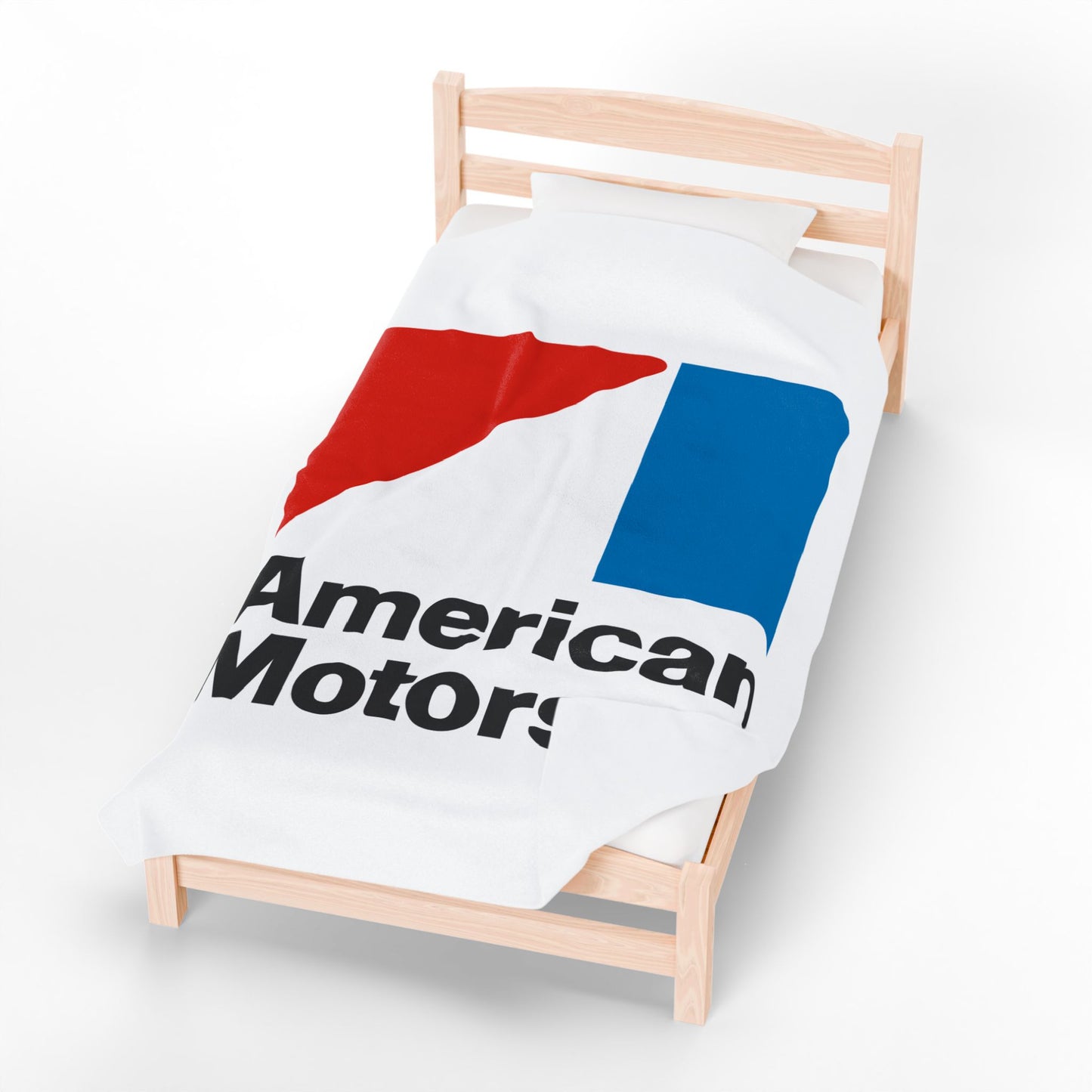Velveteen Plush AMC Logo White Blanket