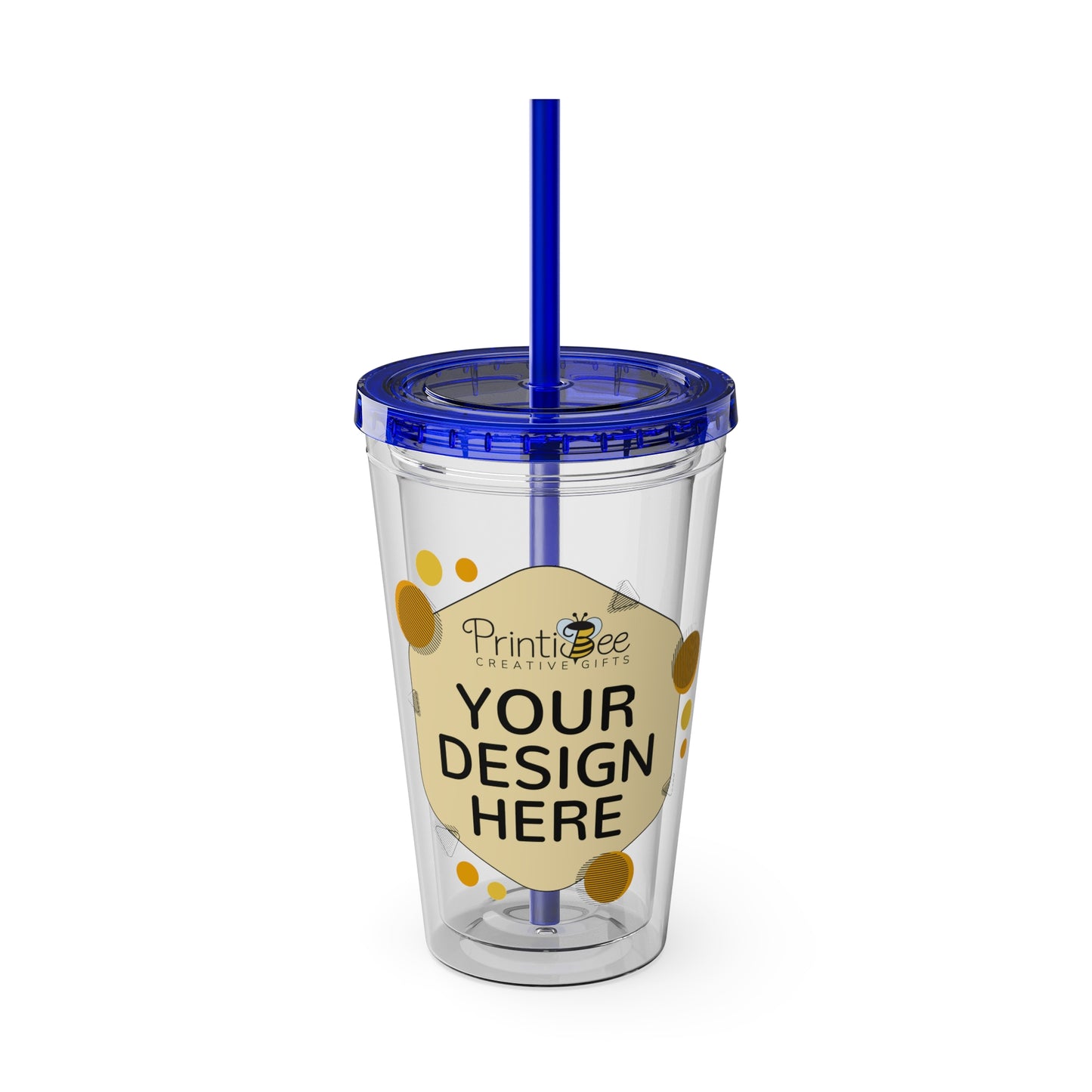 Custom 16oz Tumbler with Straw