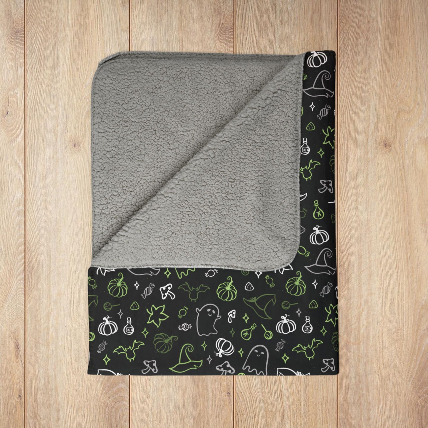 Agender Pride Halloween Fleece Sherpa Blanket