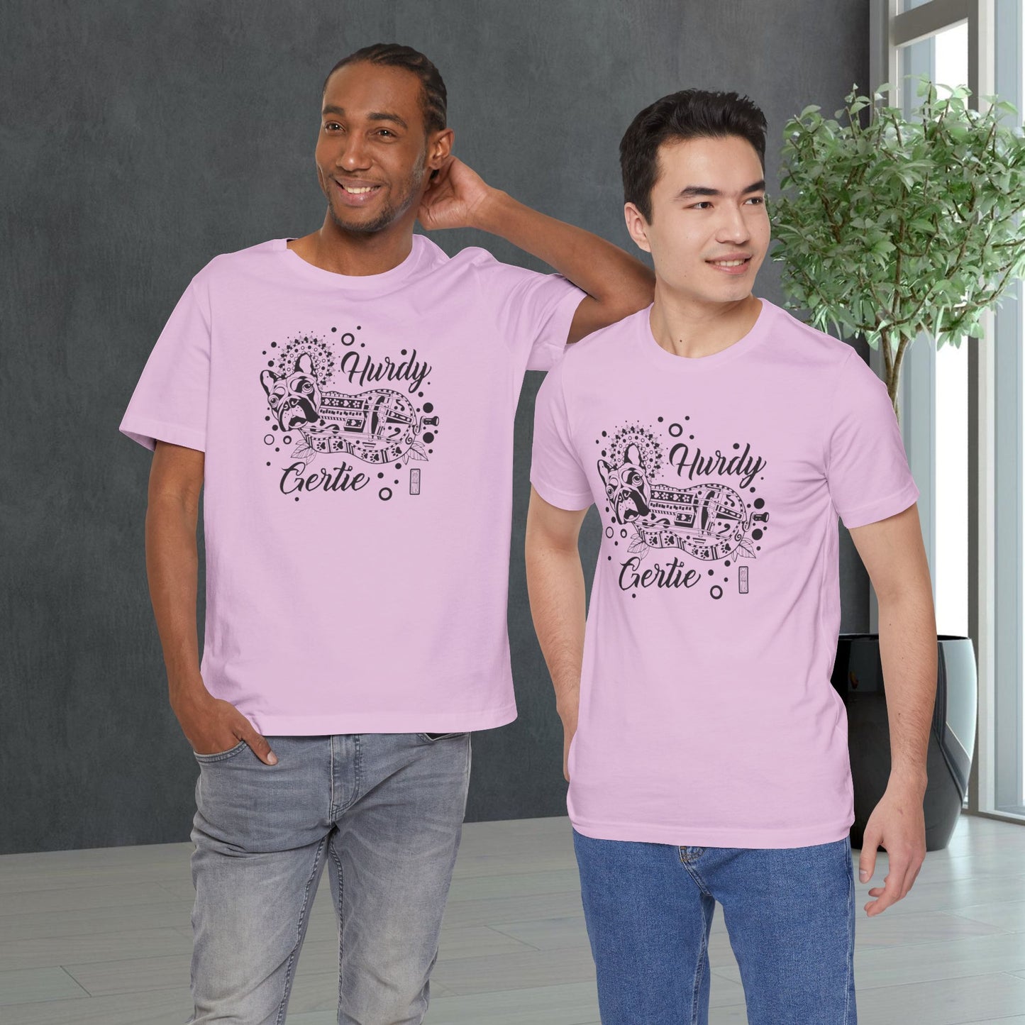 Hurdy Gertie Tee, Frenchton Dog Line Art Shirt
