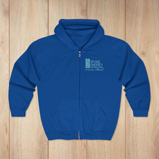 I Just Wanna Trick-or-Treat & Roller Coasters Zip Hoodie • Irvine Ondrey Engineering