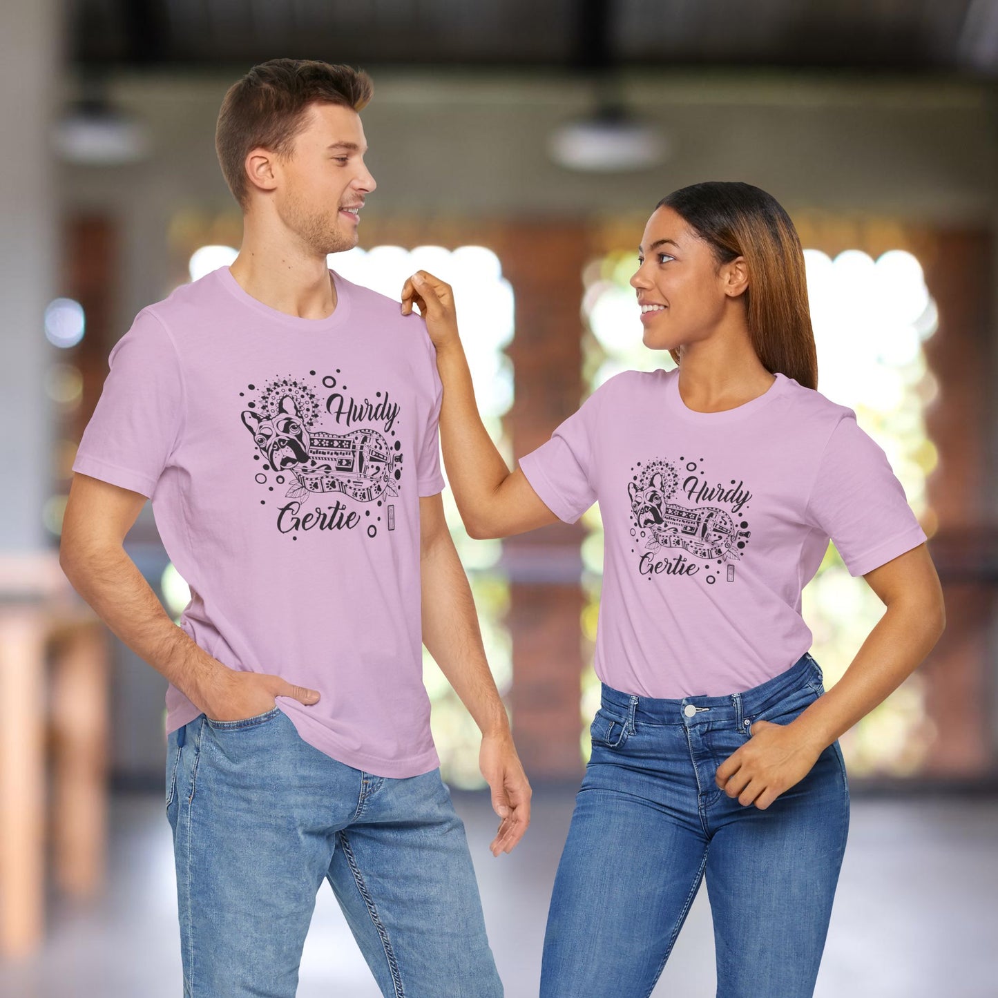Hurdy Gertie Tee, Frenchton Dog Line Art Shirt