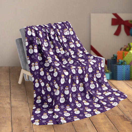 60" × 80" Intersex Pride Snowman Fleece Sherpa Blanket