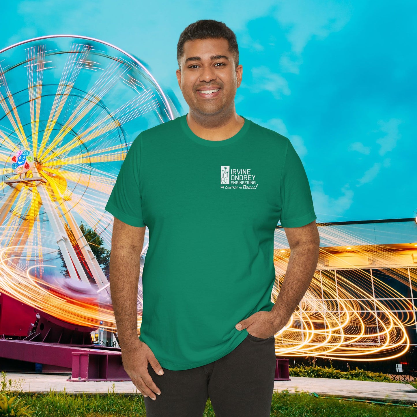 I Just Wanna Play Pickleball & Ride Roller Coasters Tee (BACK graphic) • Irvine Ondrey Engineering