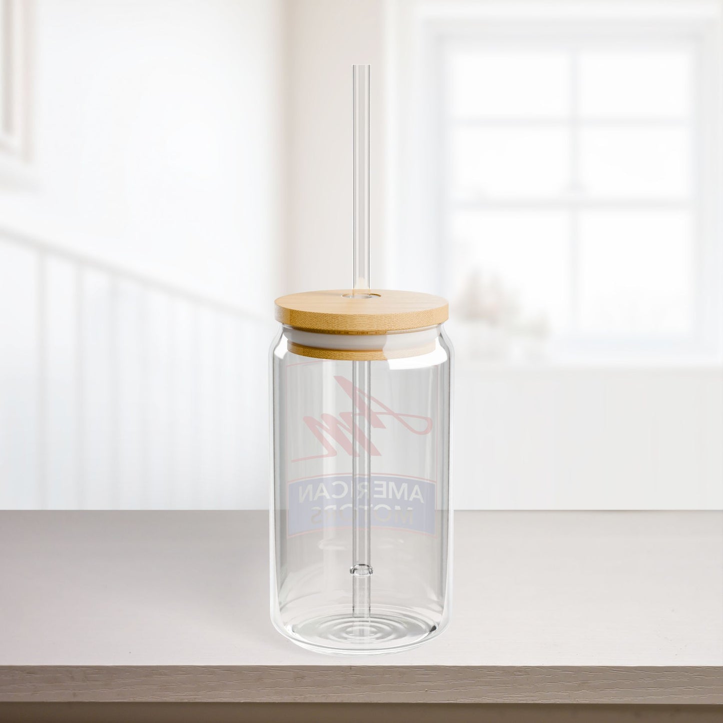 AMC Square Logo 16oz Sipper Glass with Lid & Straw