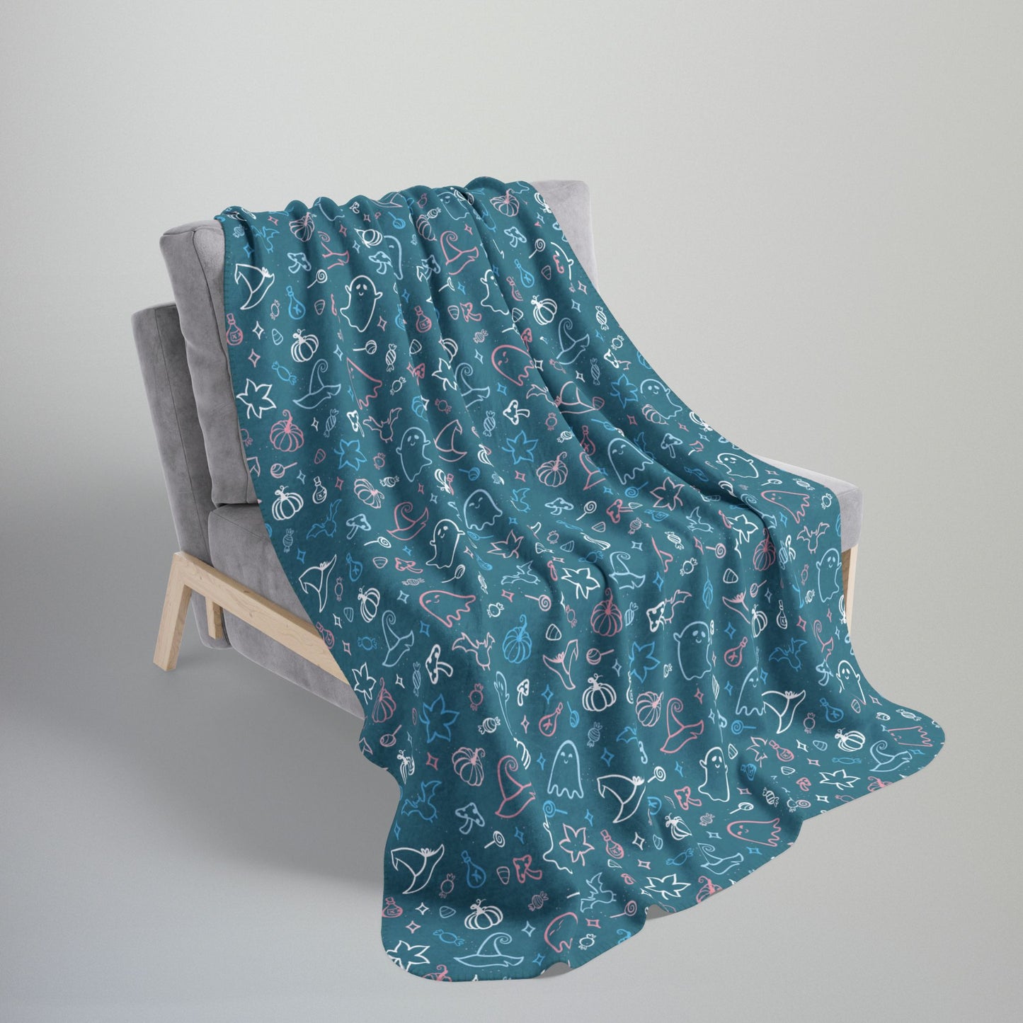 Transgender Pride Halloween Fleece Sherpa Blanket