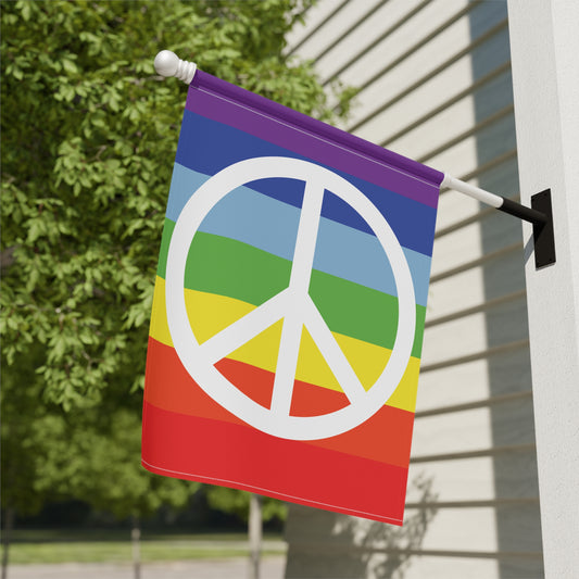 24.5'' × 32'' Peace Sign Pride Garden Flag Banner