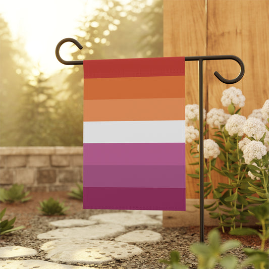 Lesbian Pride 7-Stripe Sunset Garden Flag Banner