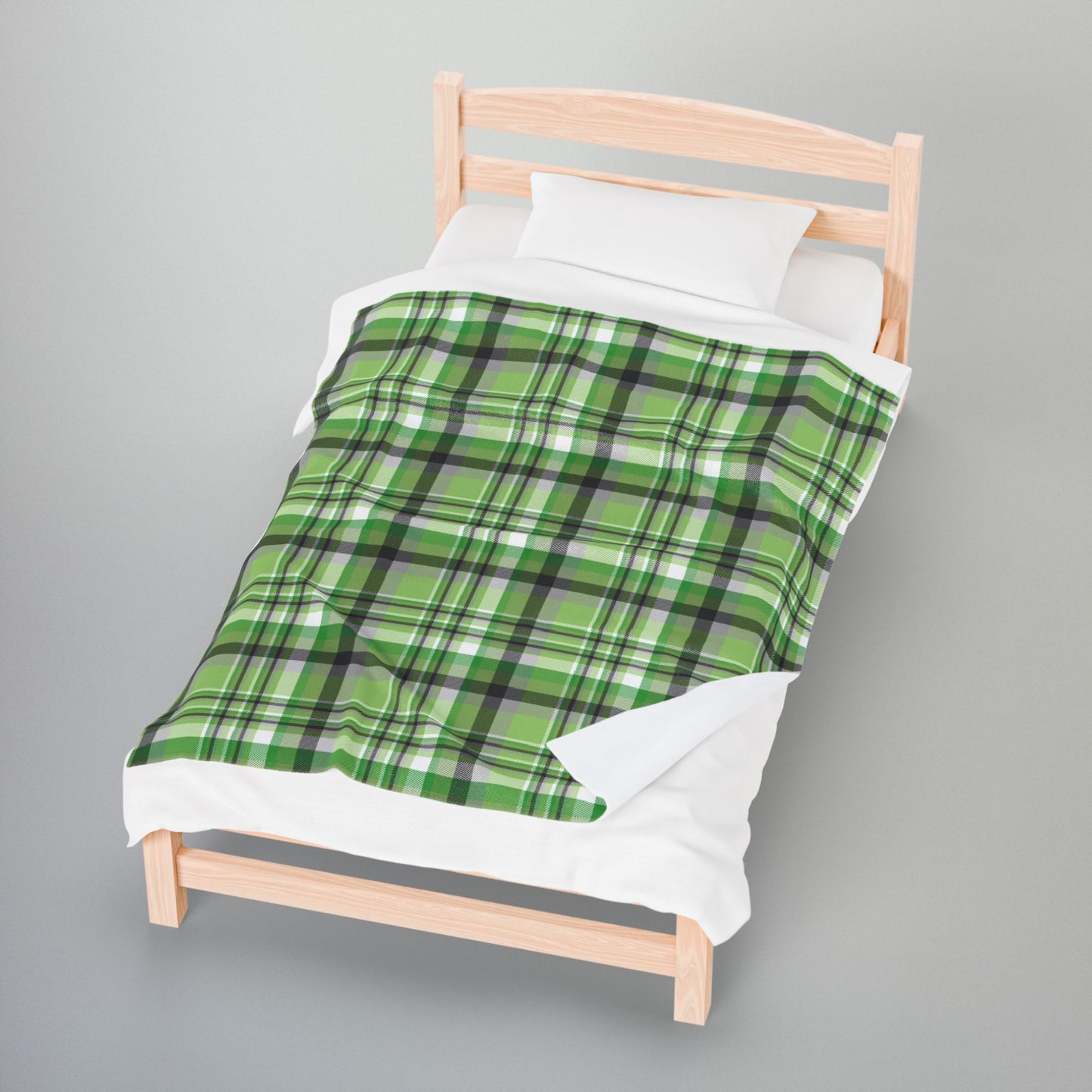 Aromantic Pride Plaid Velveteen Plush Blanket