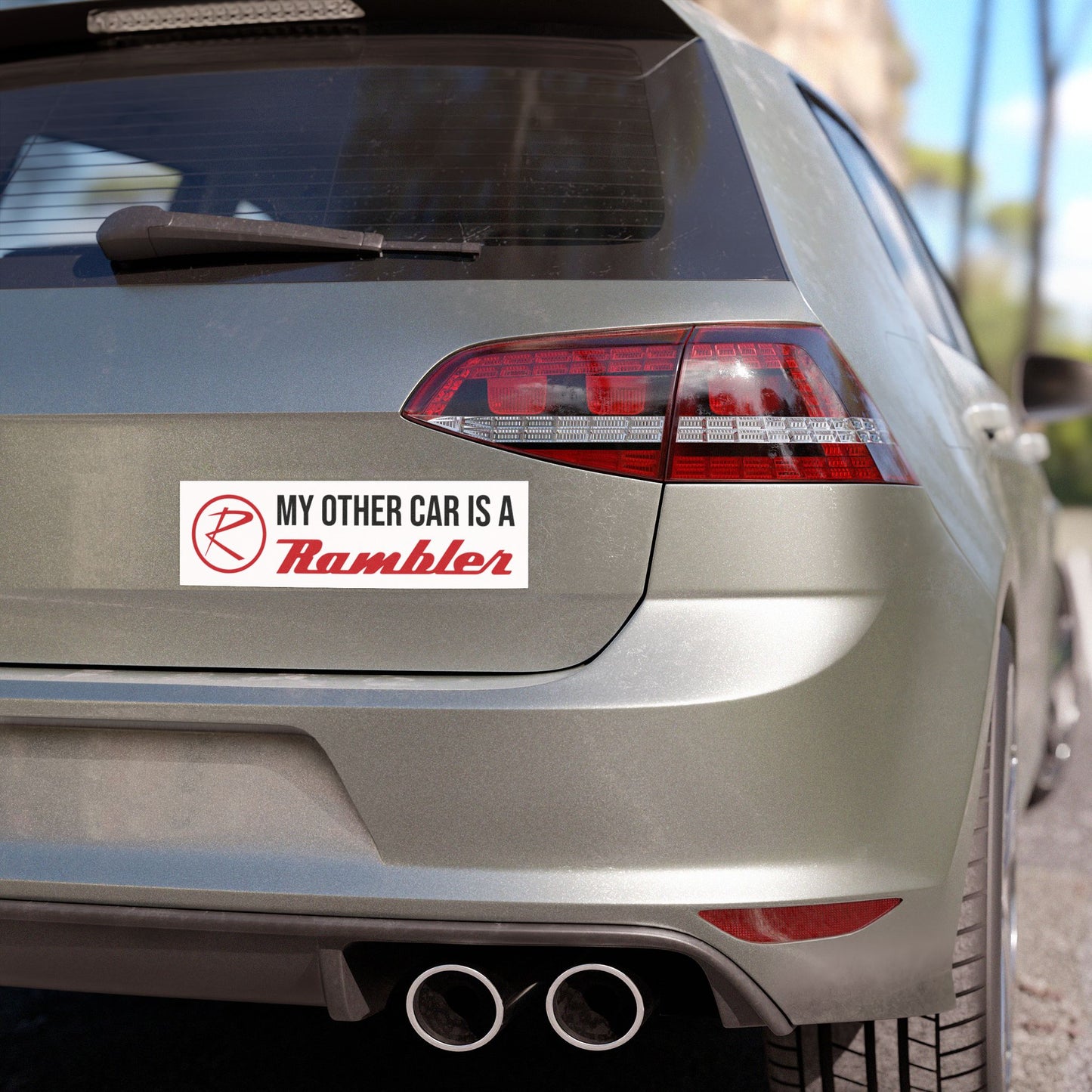 My Other Car is a Rambler, AMC Red Logos Custom Car Magnet