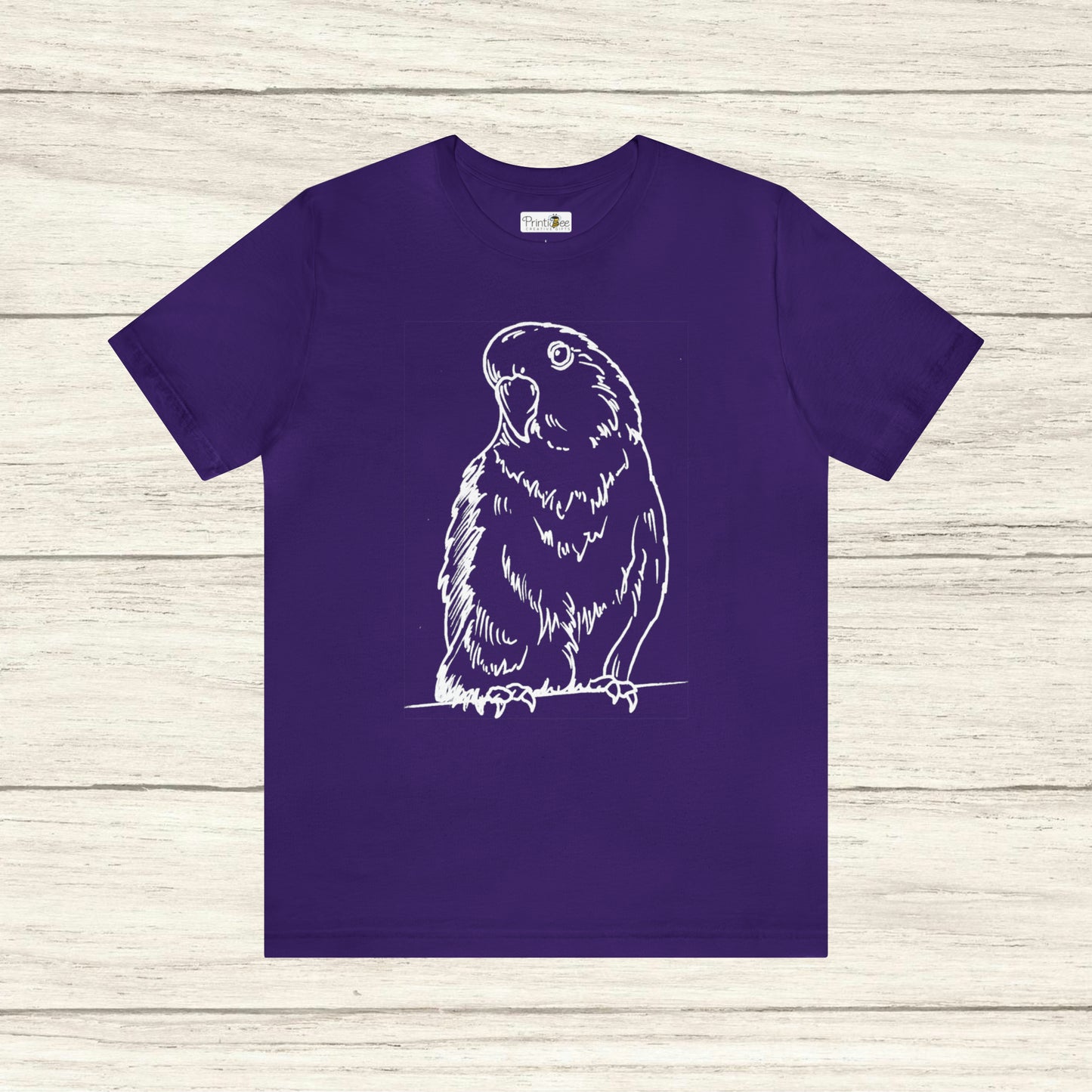 Floofball Lovebird, Line Art Tee