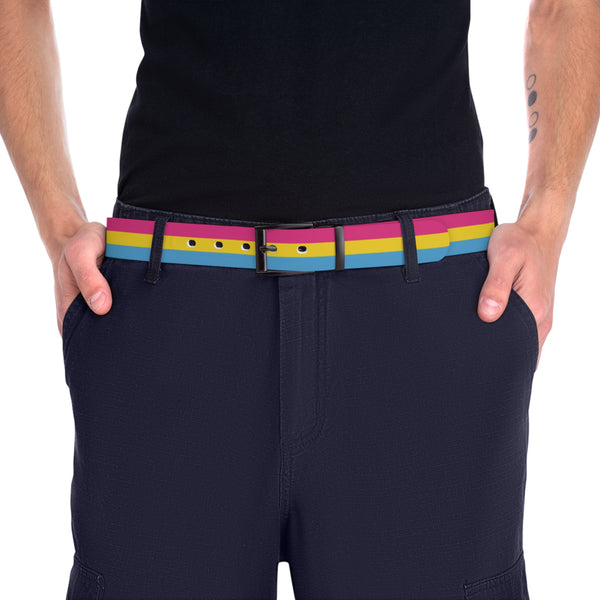 Black Metal 50'' Pansexual Pride Flag Belt