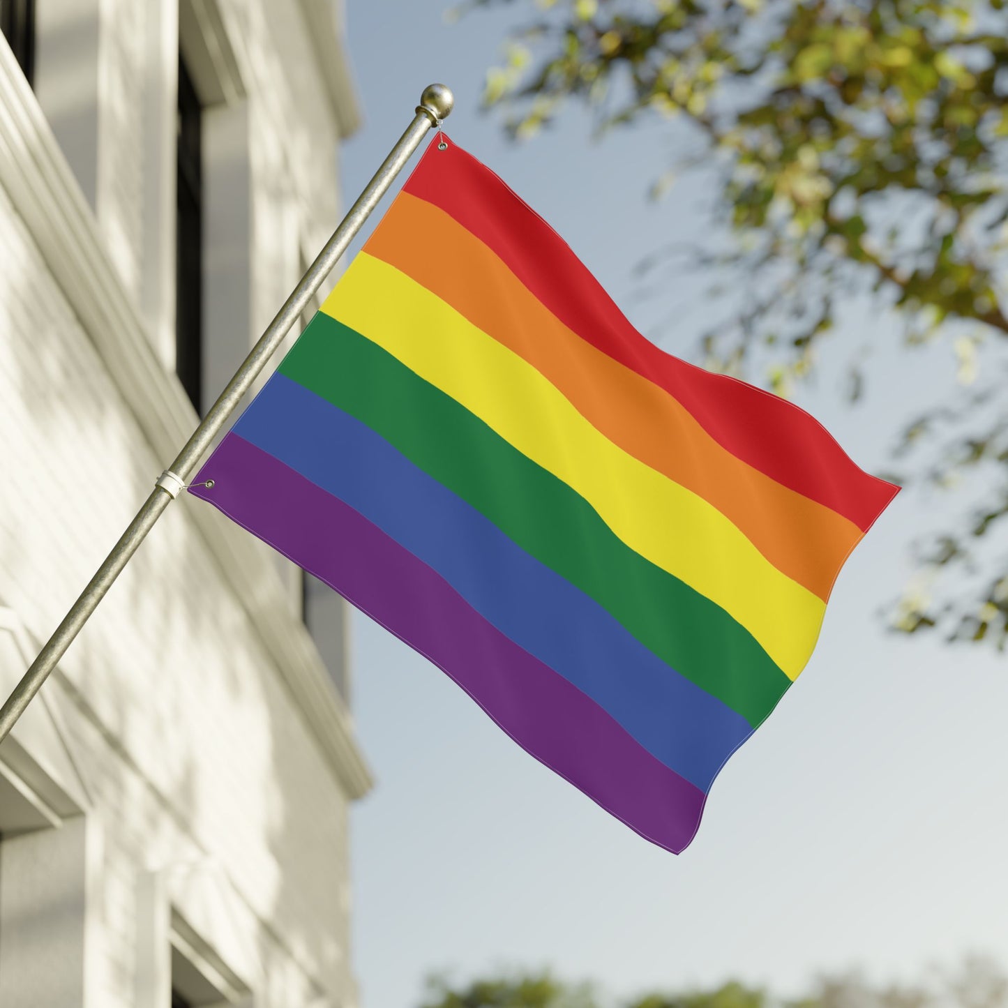 Rainbow Pride Double-Sided Flag with Grommets