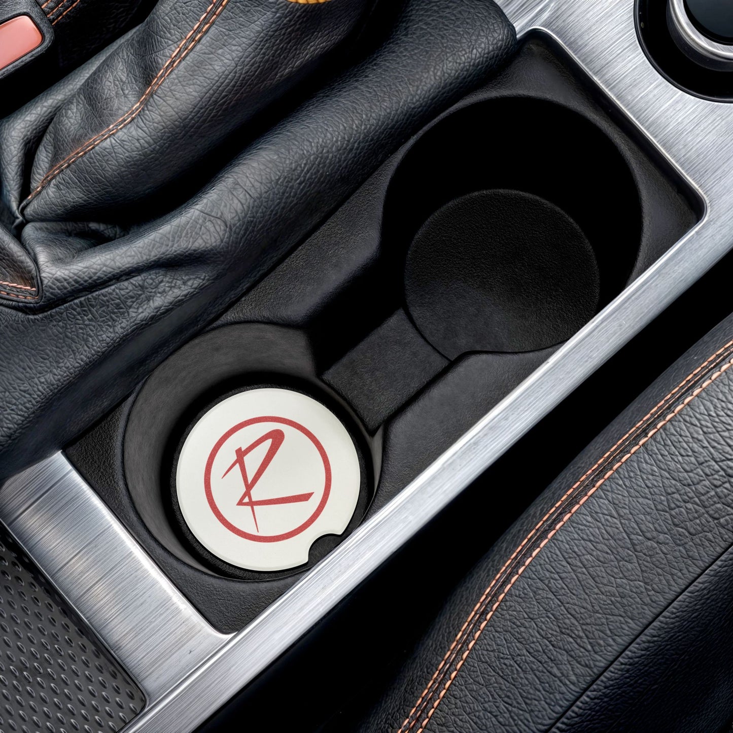Rambler Logo Soapstone Car Cup-Holder Coaster