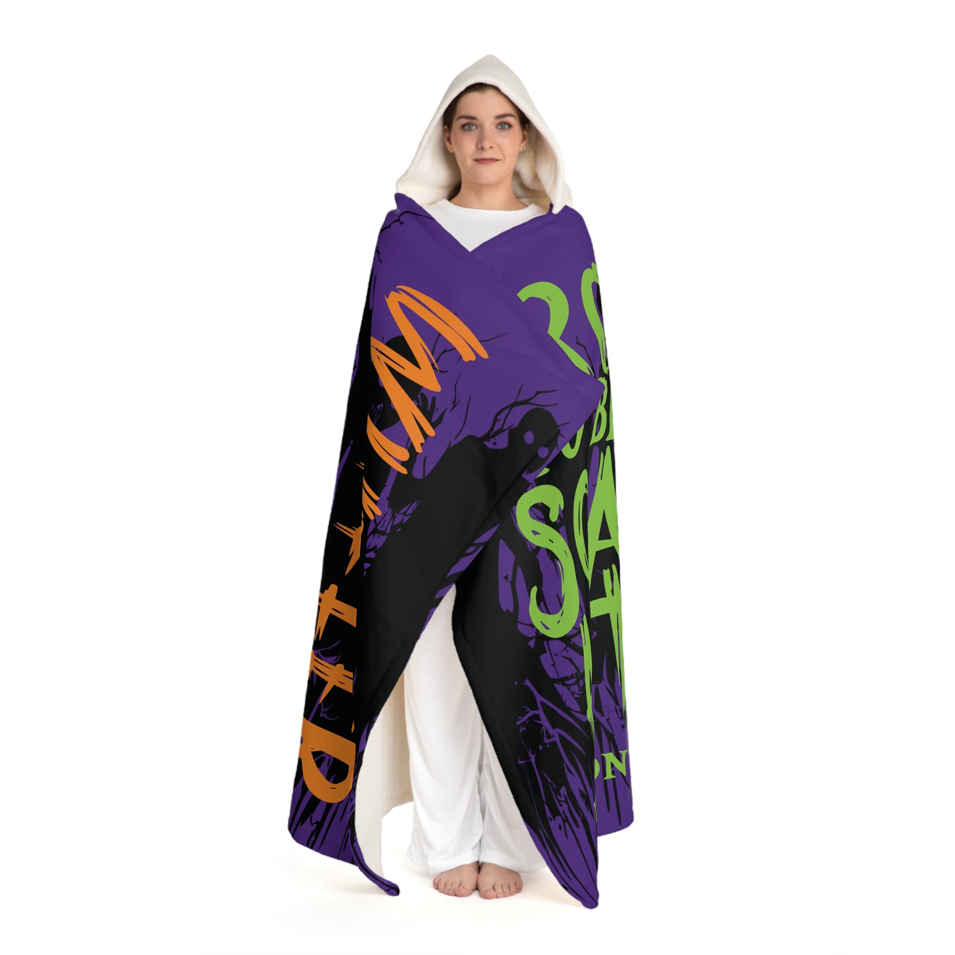 Proud to Be a Scare Actor Hooded Sherpa Fleece Blanket • Irvine Ondrey Engineering