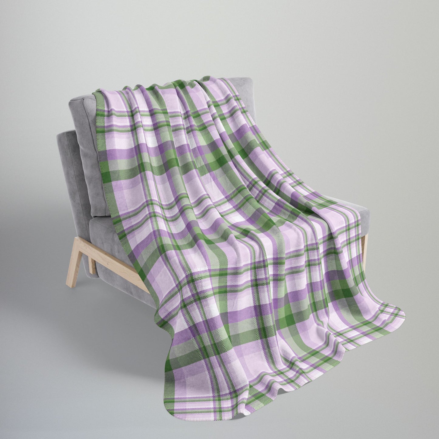 Genderqueer Pride Plaid Fleece Sherpa Blanket