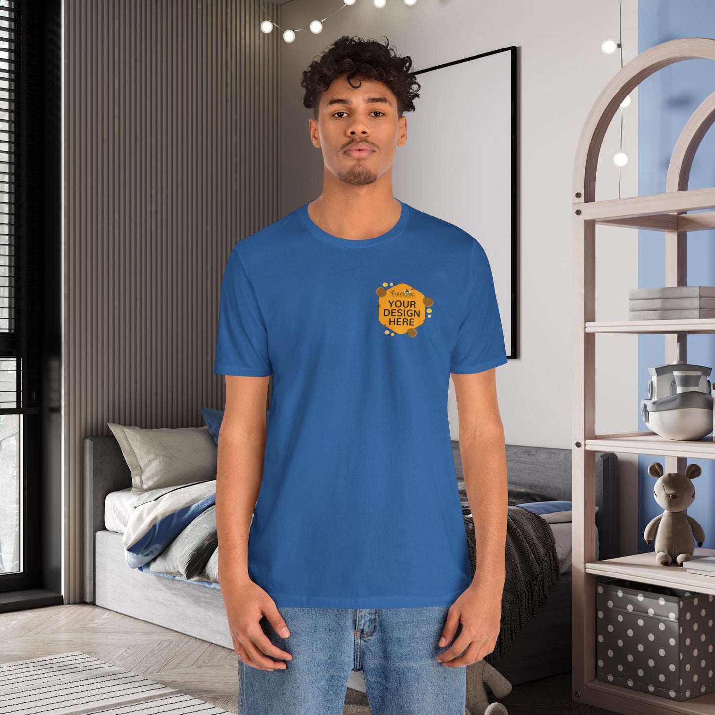 Custom Blue & Teal Tees for BELLA+CANVAS® 3001