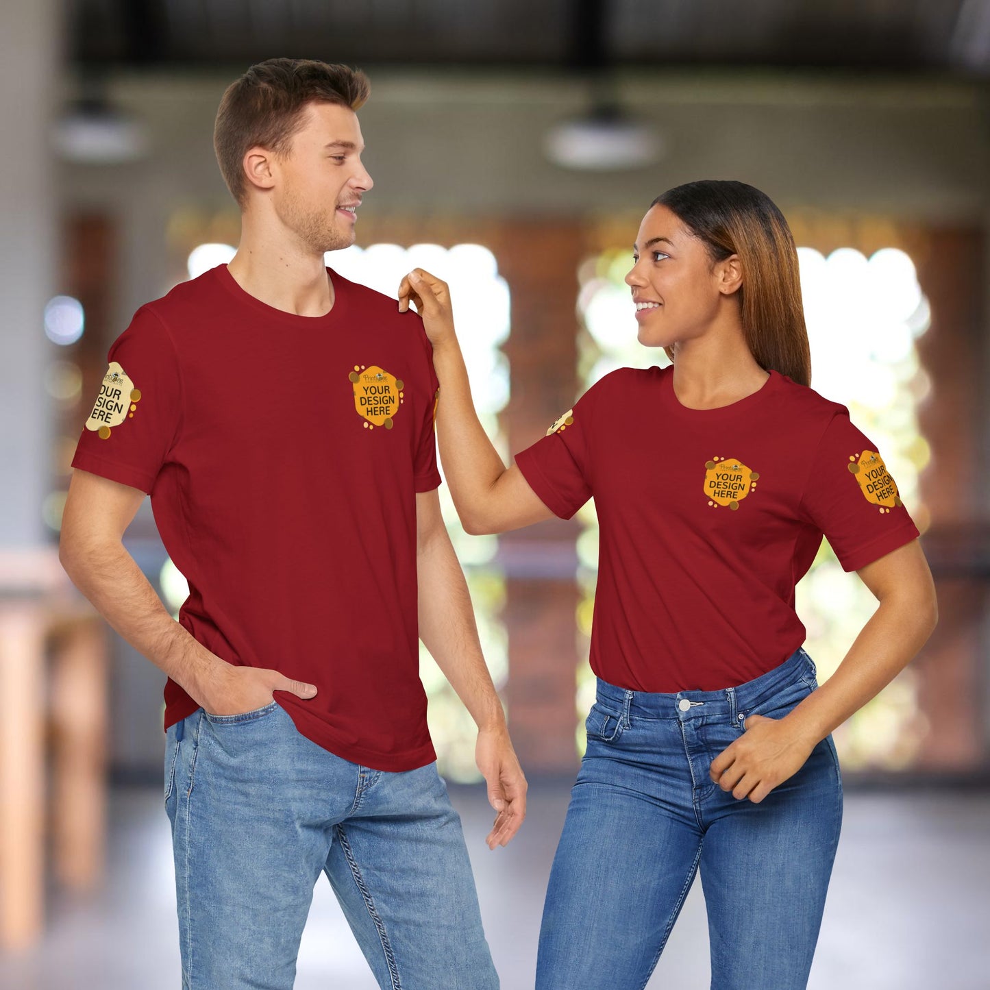 Custom Reds, Browns & Cream Tees for BELLA+CANVAS® 3001