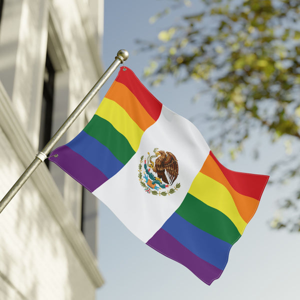24'' × 36'' Mexico Rainbow Pride Flag with Grommets