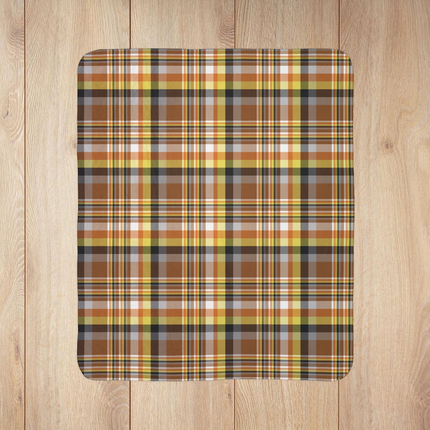 Bear Pride Plaid Fleece Sherpa Blanket