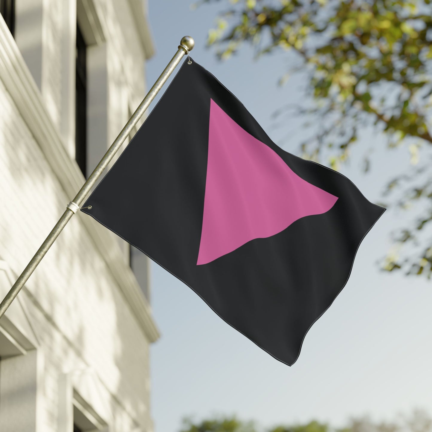Lesbian Pride Double-Sided Pink Triangle Flag with Grommets