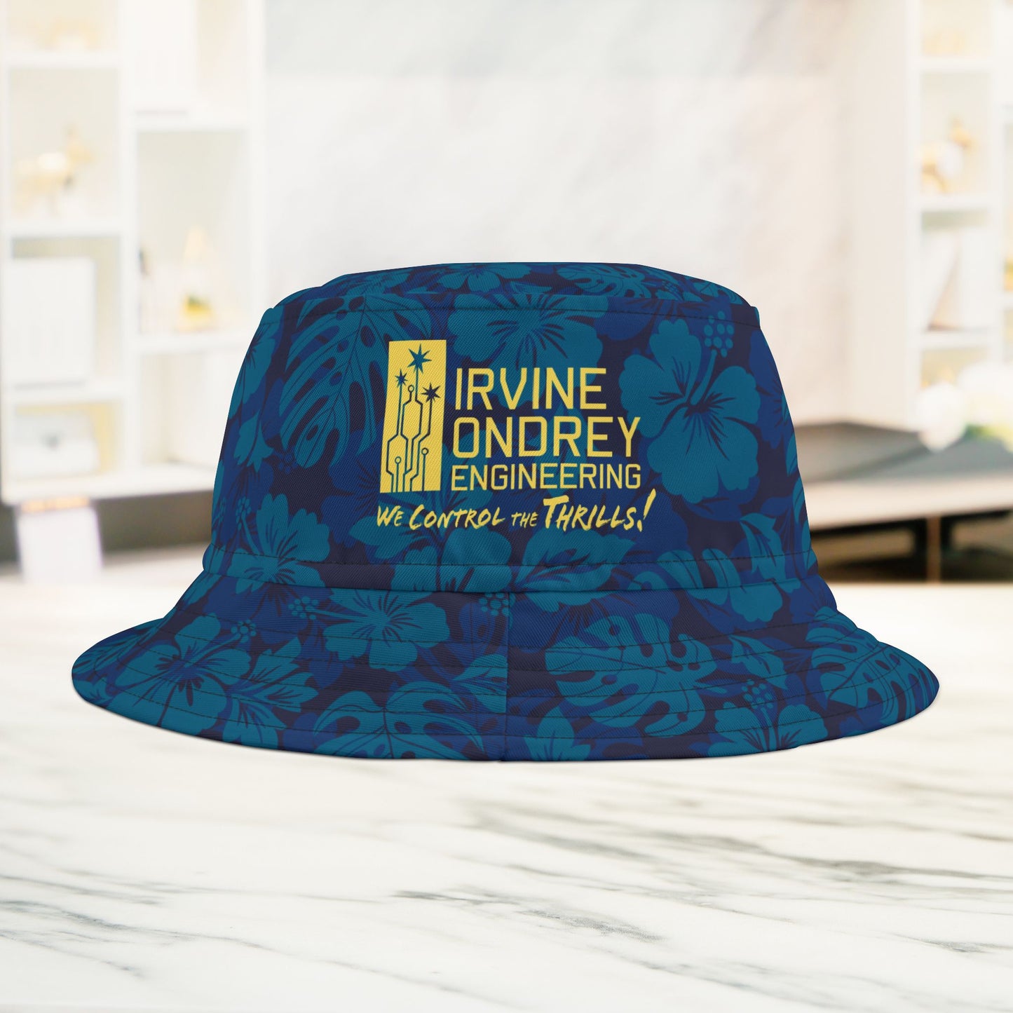 Blue Tropical Bucket Hat • Irvine Ondrey Engineering