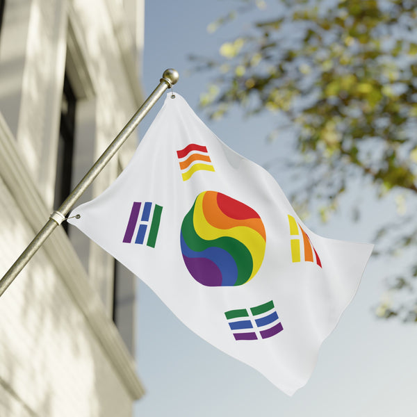 24'' × 36'' South Korea Rainbow Pride Flag with Grommets