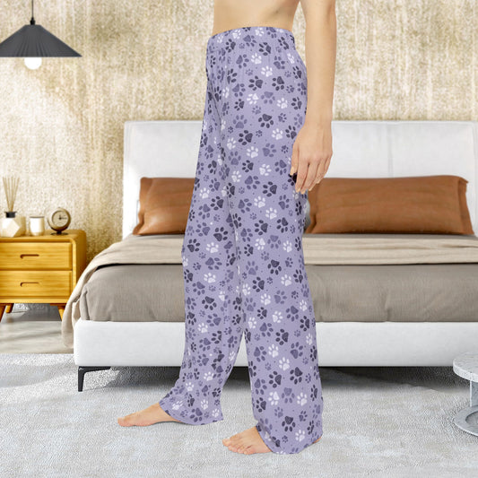 Women’s Lavender Paw Prints Pajama Pants