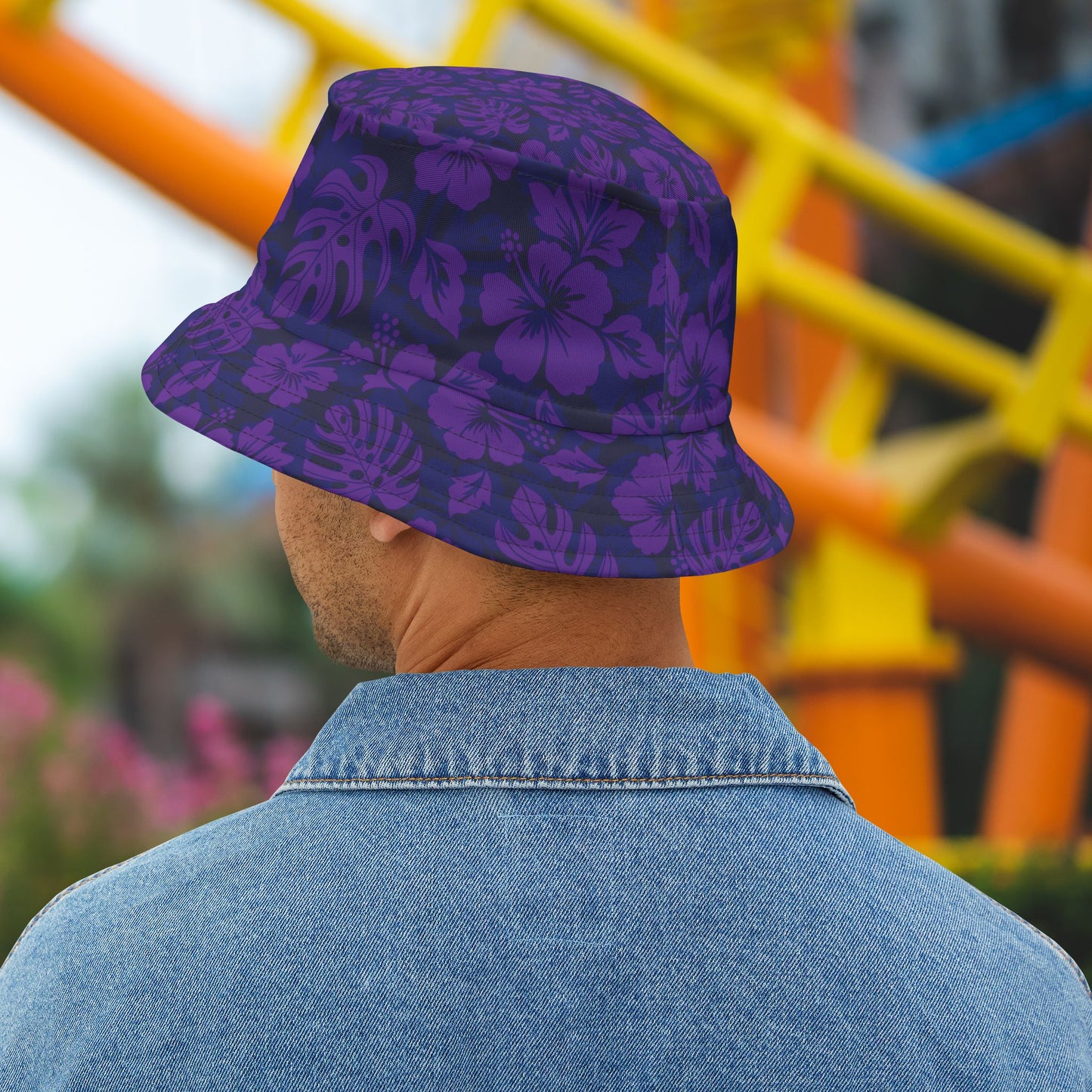 Purple Tropical Bucket Hat • Irvine Ondrey Engineering