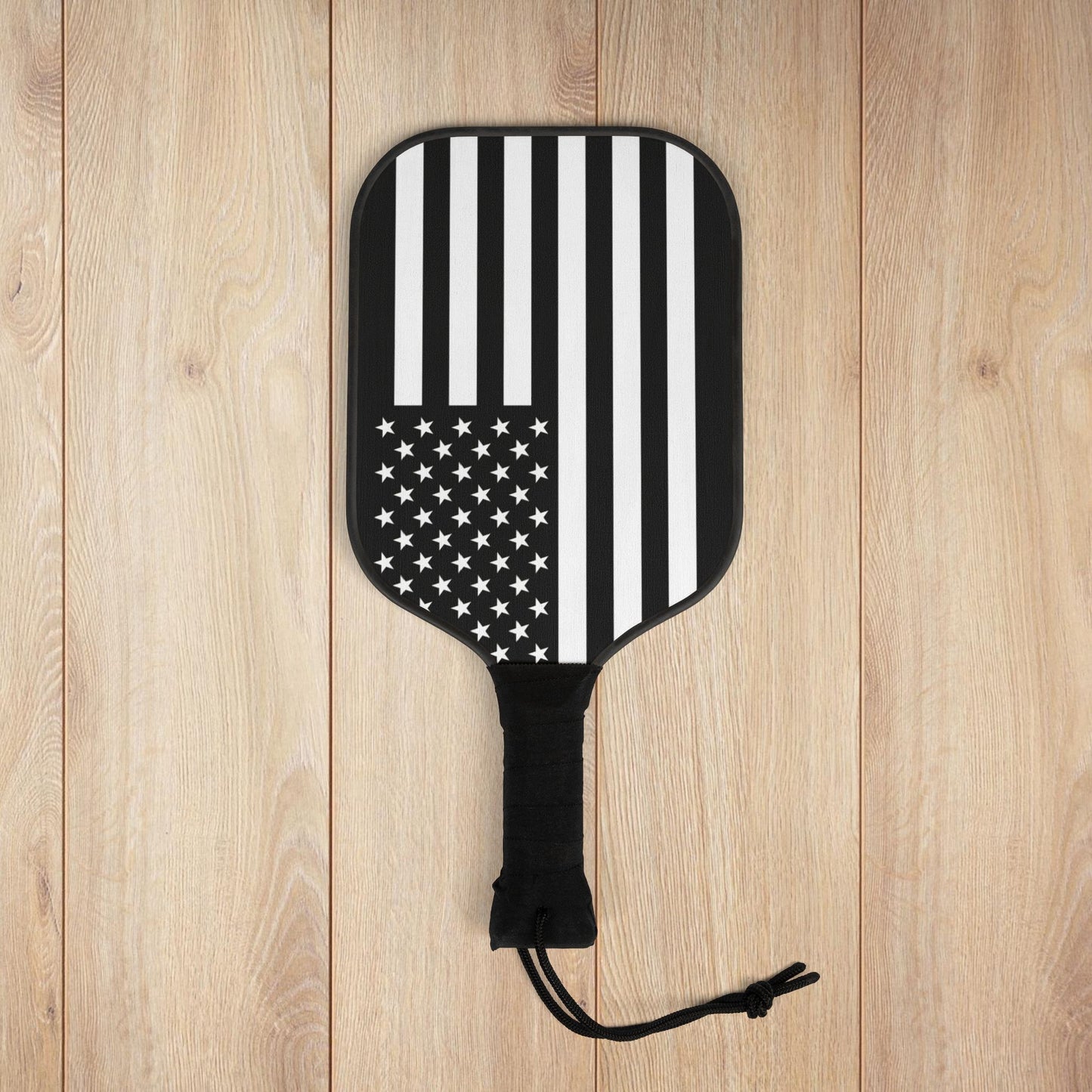 Black & White U.S.A. Flag Pickleball Kit
