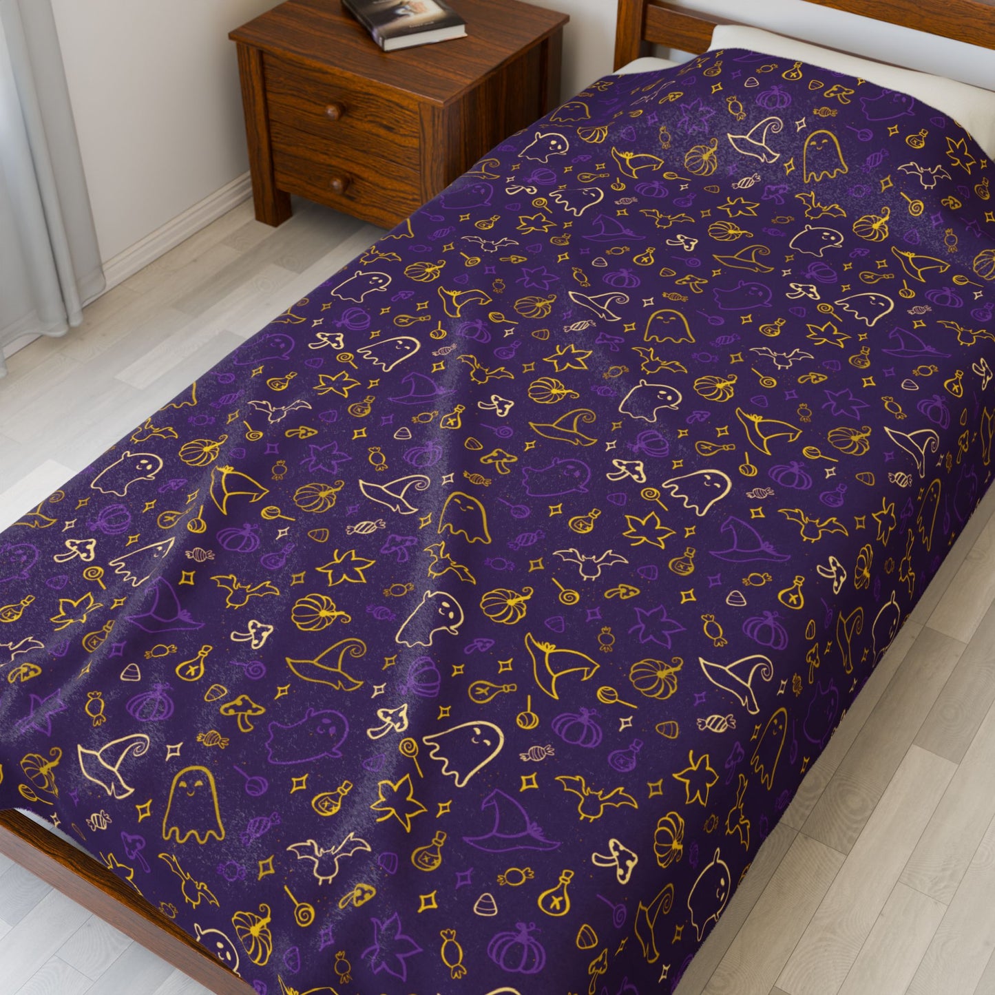Intersex Pride Halloween Purple Velveteen Plush Blanket