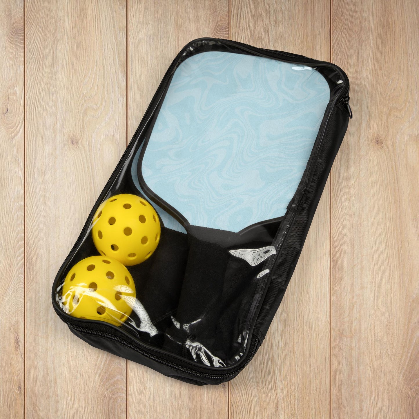 Light Blue Swirl Pickleball Paddles