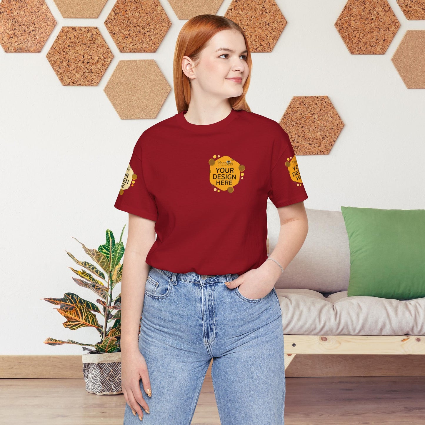 Custom Reds, Browns & Cream Tees for BELLA+CANVAS® 3001
