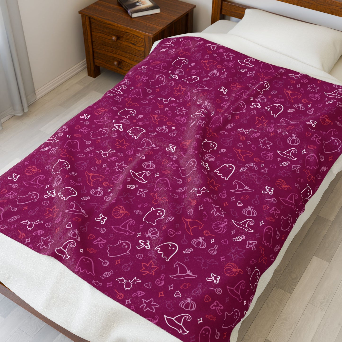 Lesbian Pink Pride Halloween Velveteen Plush Blanket