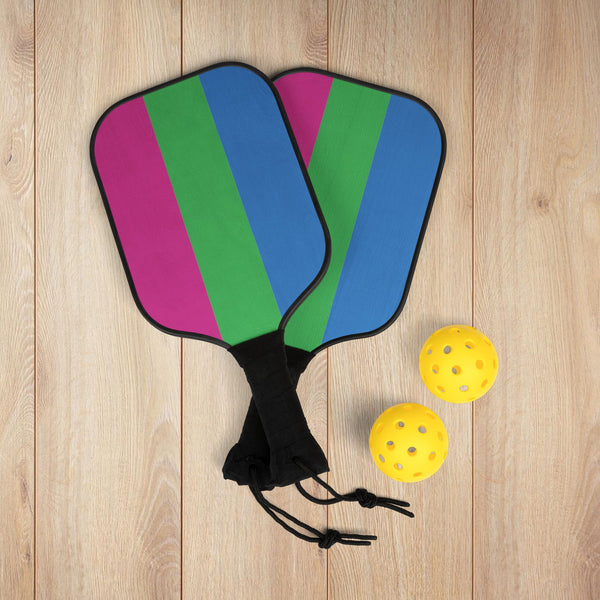 7.5'' × 15.5'' Polysexual Pride Flag Pickleball Kit