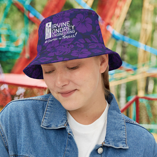 Purple Tropical Bucket Hat • Irvine Ondrey Engineering