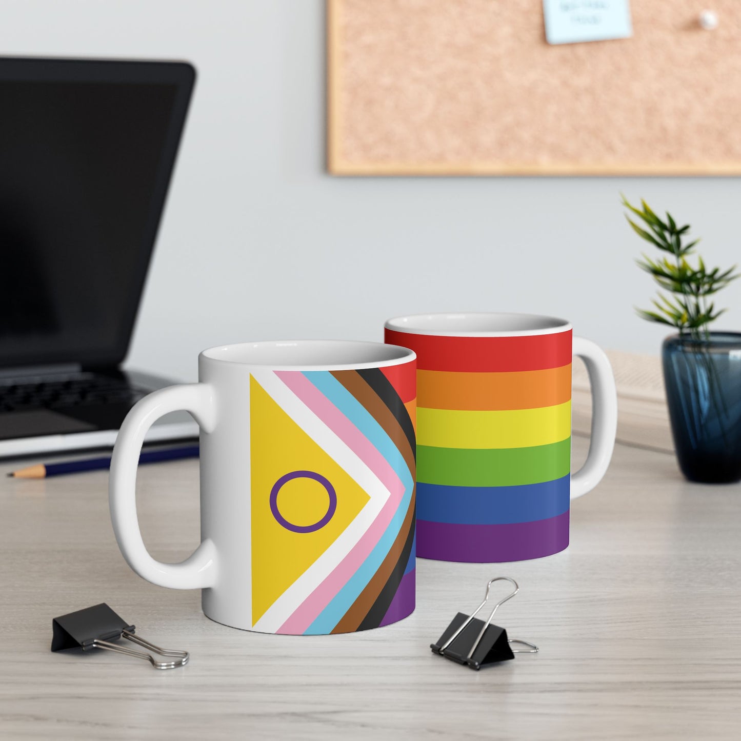 Intersex-Inclusive Progress Rainbow Pride Flag 11oz or 15oz Ceramic Mug