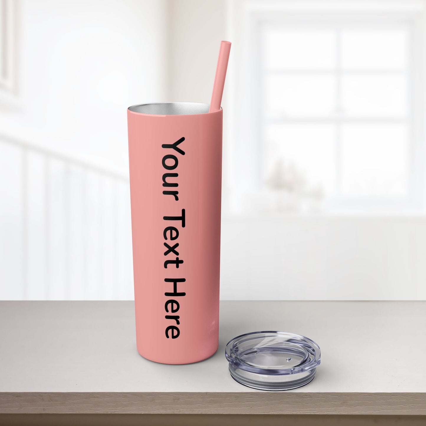 Custom 20oz Skinny Tumbler with Straw