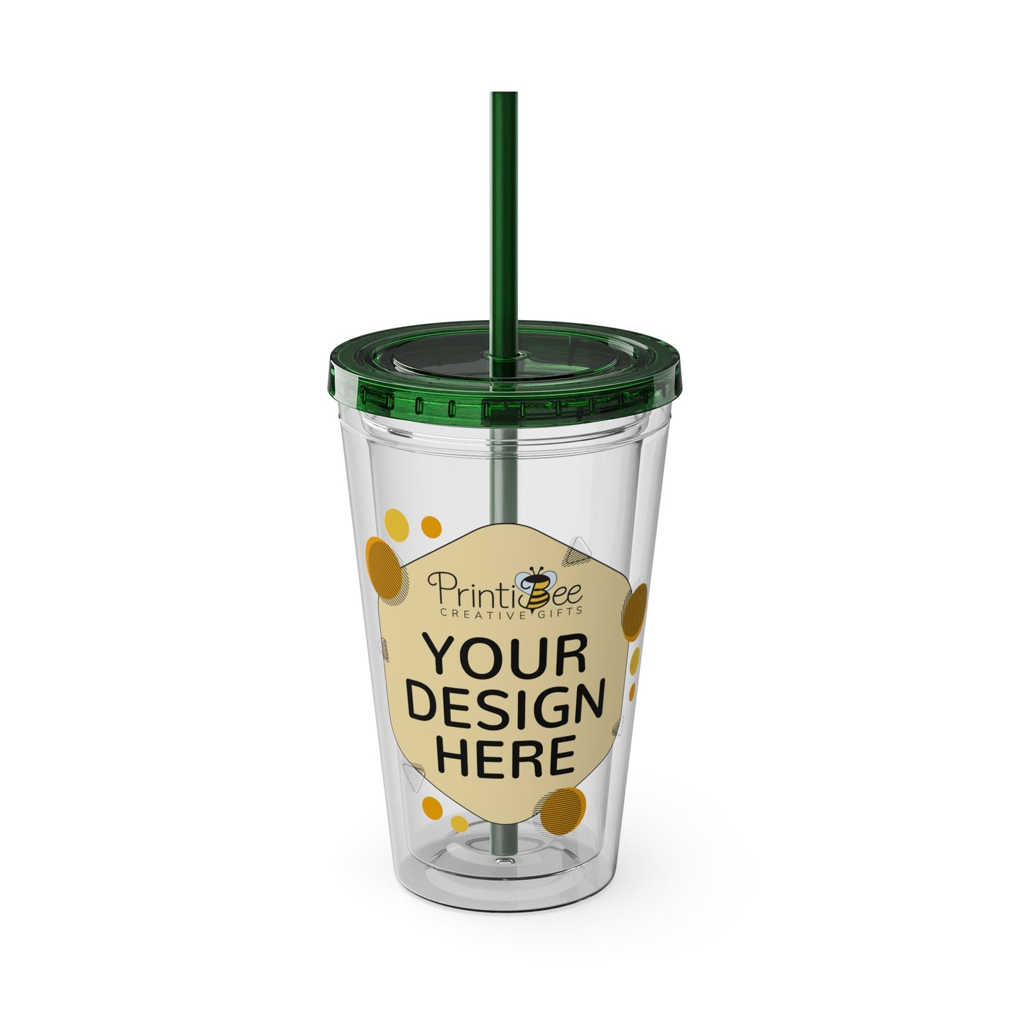Custom 16oz Tumbler with Straw