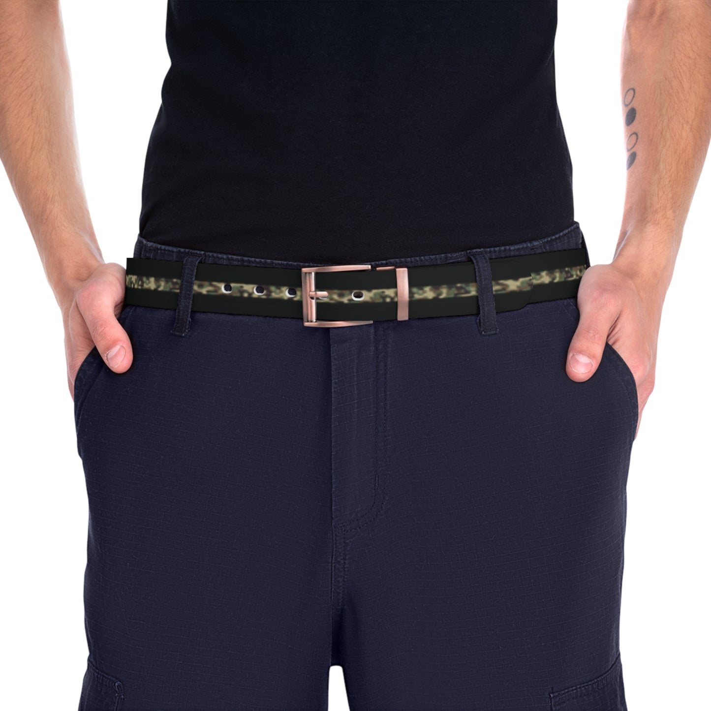 Thin Camo Line Flag Belt