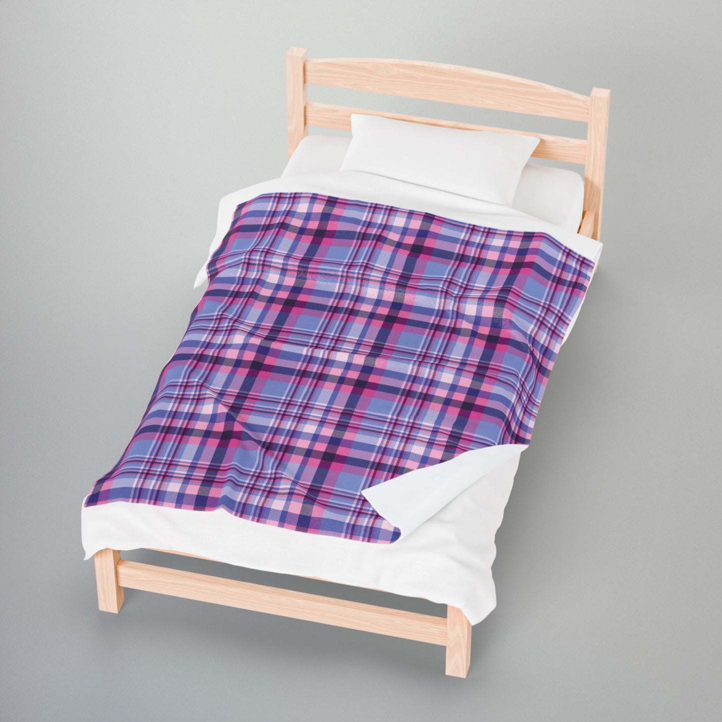 Omnisexual Plaid Velveteen Plush Blanket