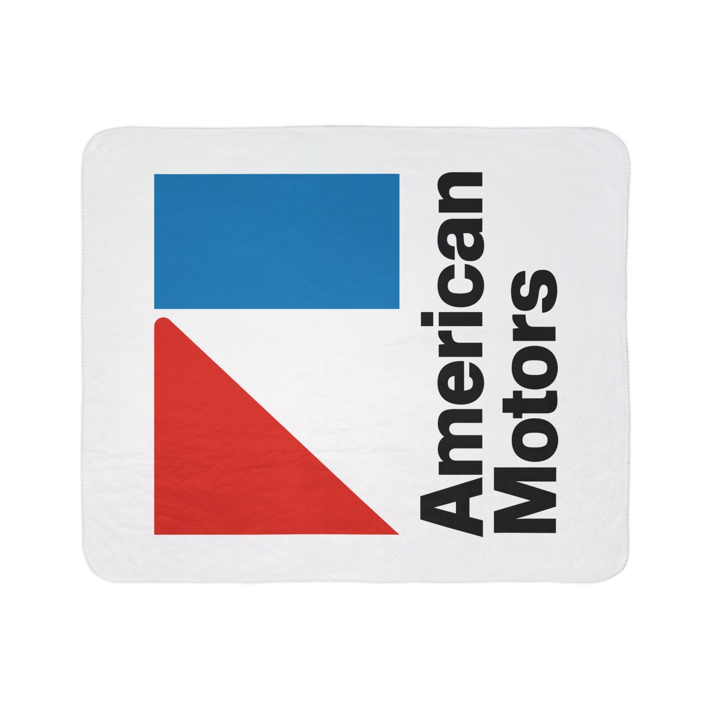 AMC Logo White Fleece Sherpa Blanket