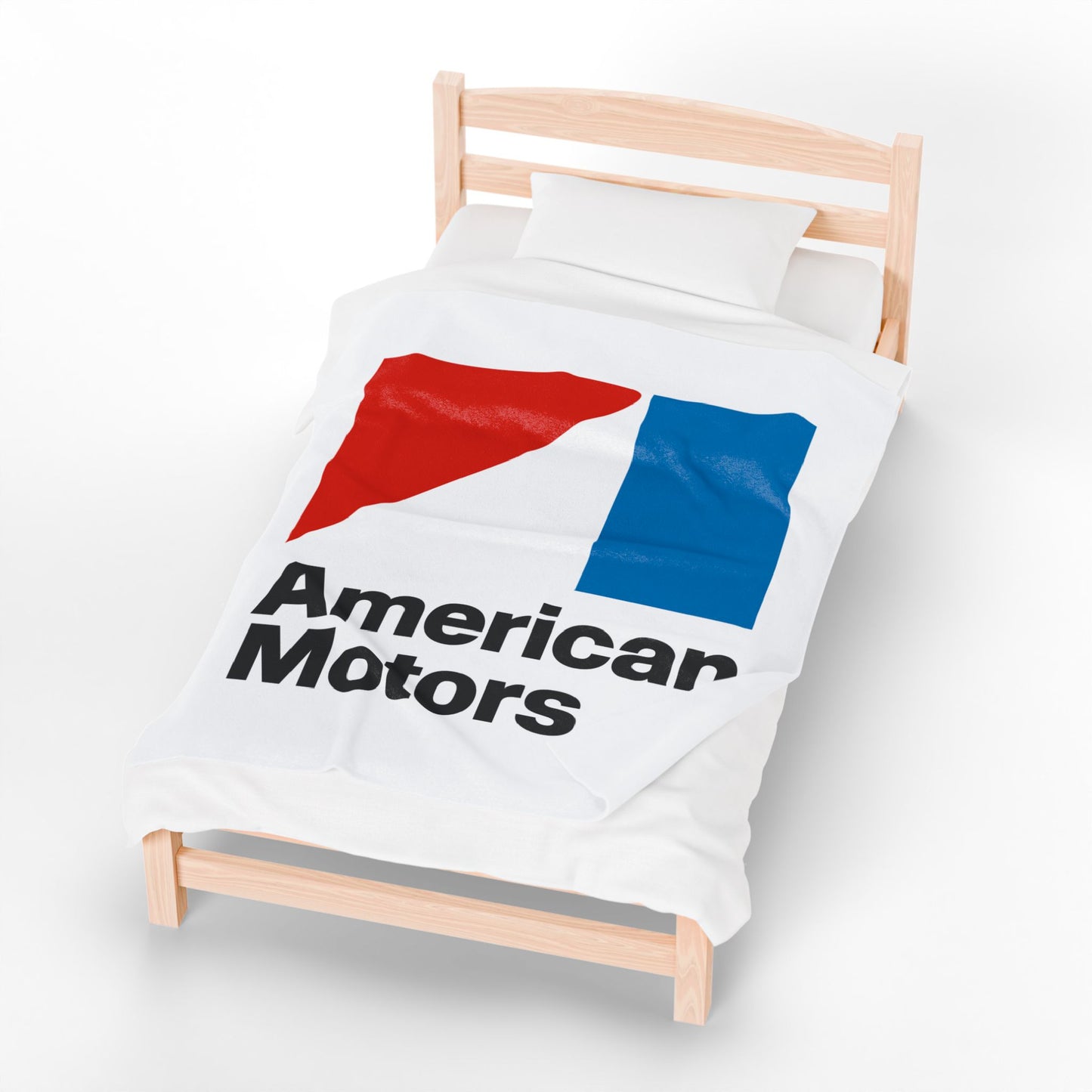 Velveteen Plush AMC Logo White Blanket