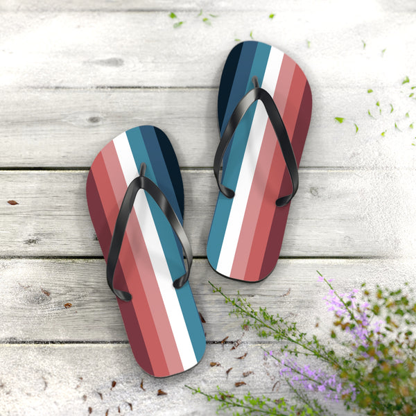 XL Black sole Nebularomantic Pride Flip Flops