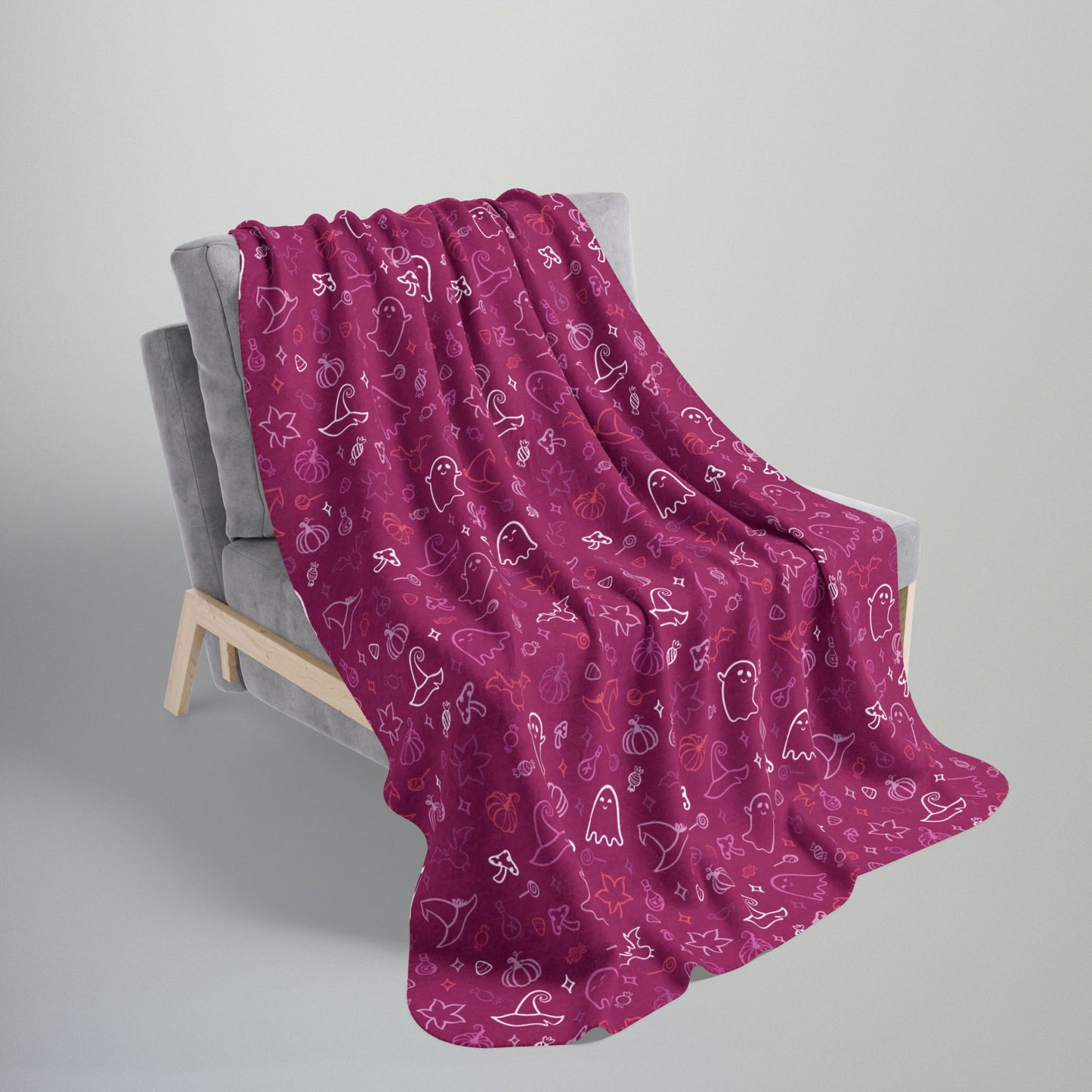 Lesbian Pink Pride Halloween Fleece Sherpa Blanket