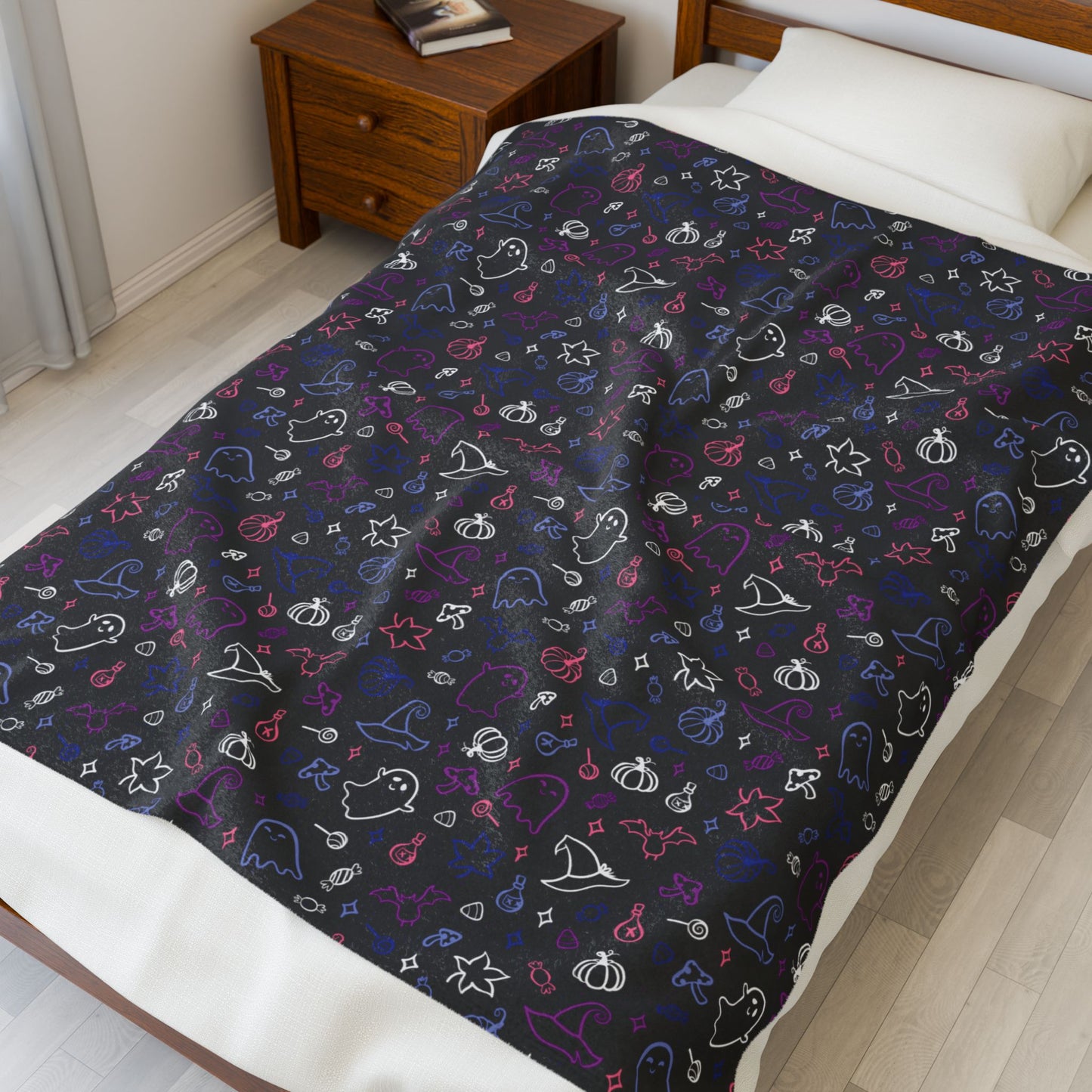 Genderfluid Pride Halloween Velveteen Plush Blanket