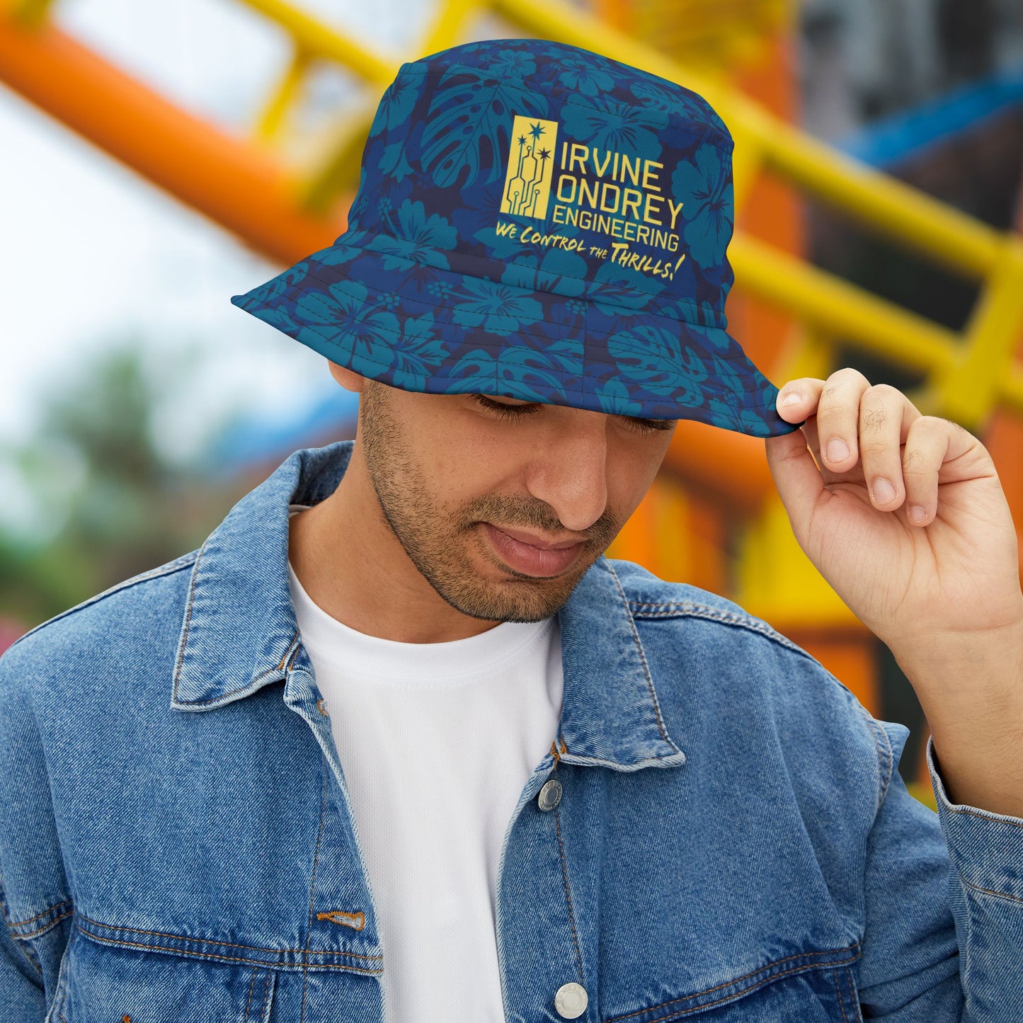 Blue Tropical Bucket Hat • Irvine Ondrey Engineering