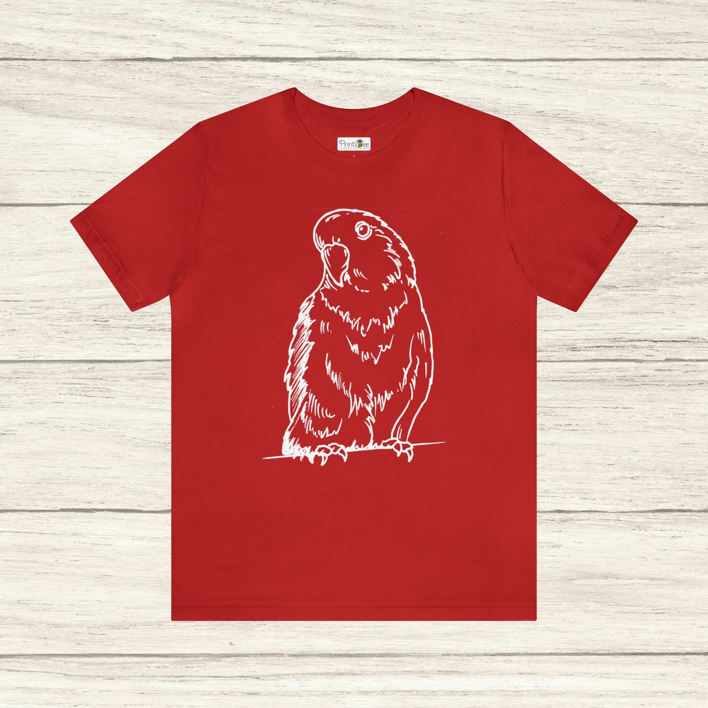 Floofball Lovebird, Line Art Tee